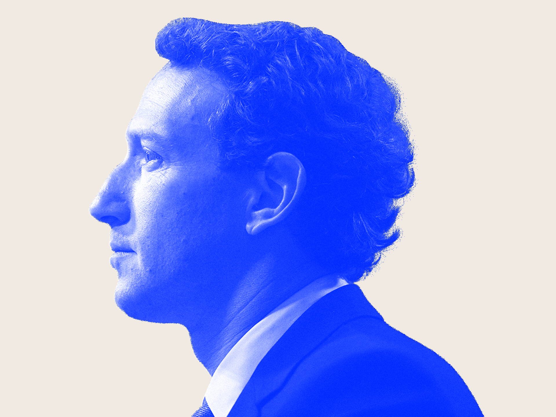 Mark Zuckerberg in profile.