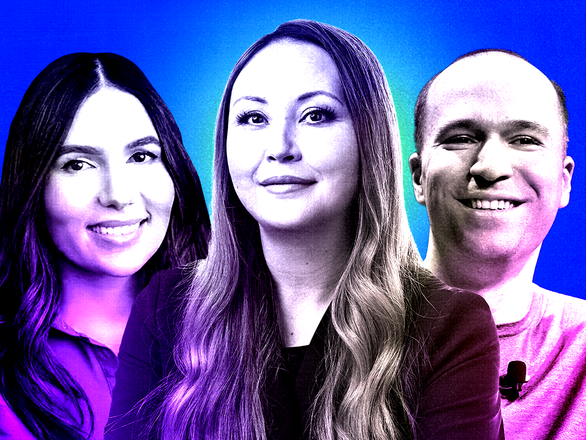 Cristina Cordova, Emilie Choi, and Greg Brockman.
