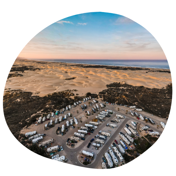 Campground by the beach