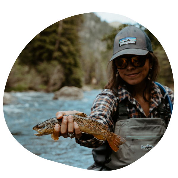 woman fishing