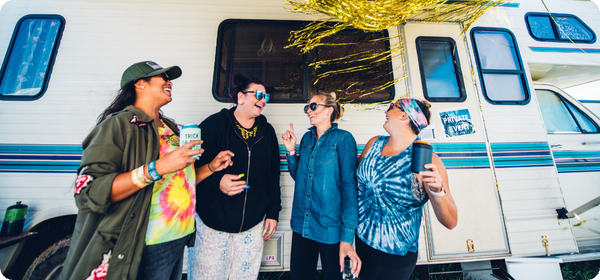 Friends outside of RV