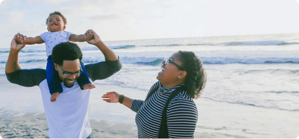 Family at the beach