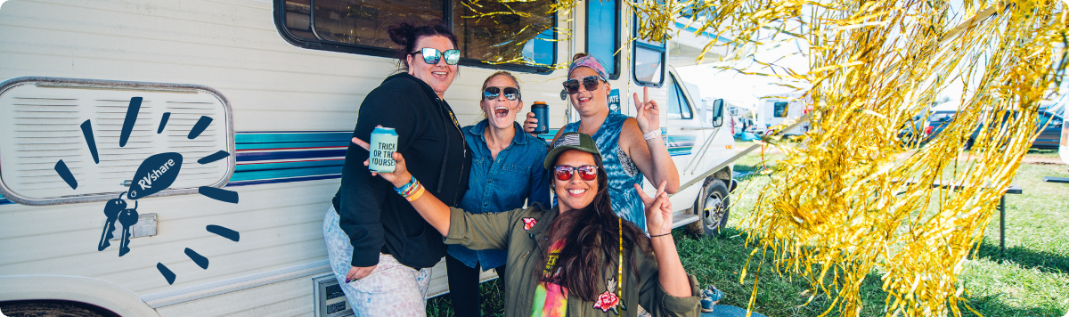 Friends outside of RV