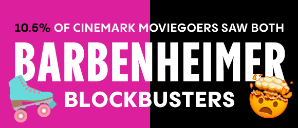 10.5% OF CINEMARK MOVIEGOERS SAW BOTH BARBENHEIMER BLOCKBUSTERS