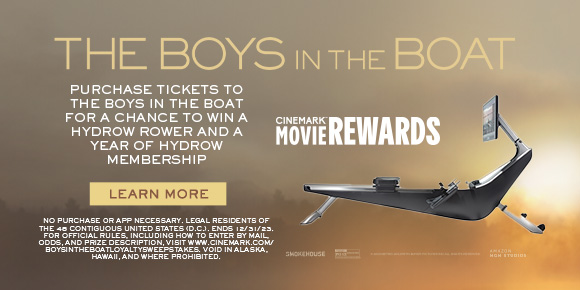 THE BOYS IN THE BOAT - PURCHASE TICKETS TO THE BOYS IN THE BOAT FOR A CHANCE TO WIN A HYDROW ROWER AND A YEAR OF HYDROW MEMBERSHIP | LEARN MORE