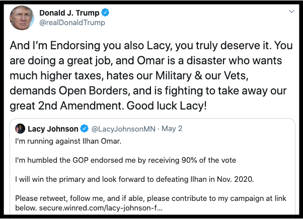 Donald Trump endorsed my campaign in this tweet!