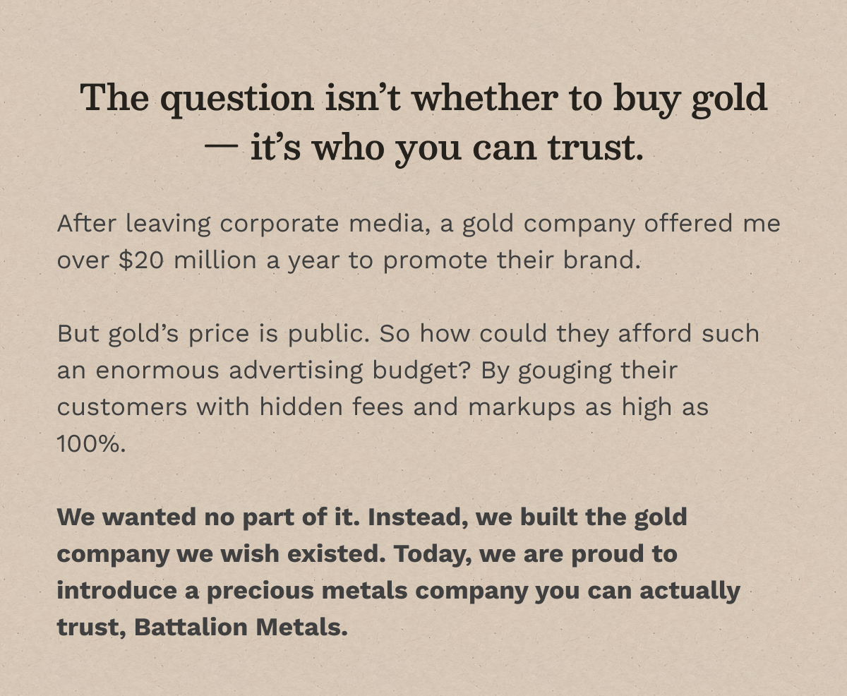 The question isn't whether to buy gold -- it's who you can trust.