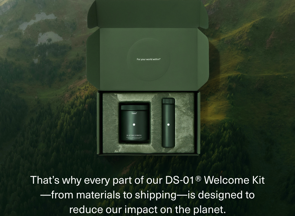 That’s why every part of our DS-01® Welcome Kit—from materials to shipping—is designed to reduce our impact on the planet.