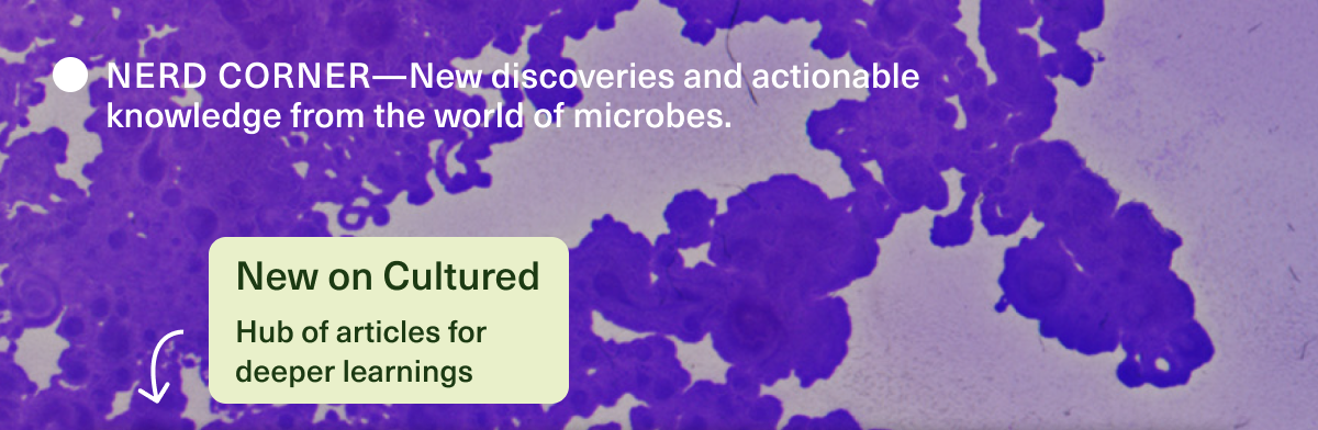 NERD CORNER—New discoveries and actionable knowledge from the world of microbes. 