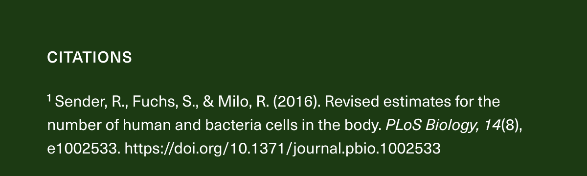 Citations ¹ Dicks L. M. T. (2022). Gut Bacteria and Neurotransmitters. Microorganisms, 10(9), 1838. https://doi.org/10.3390/microorganisms10091838