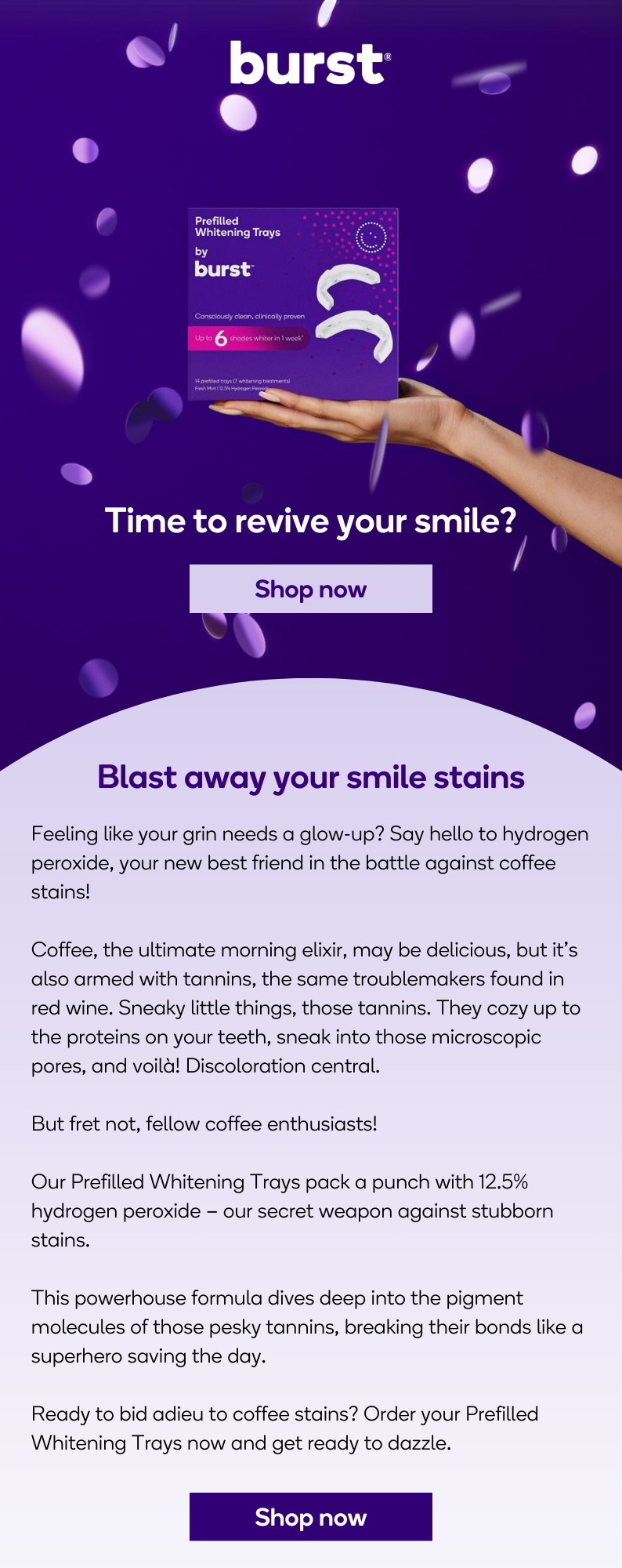 Blast away your smile stains