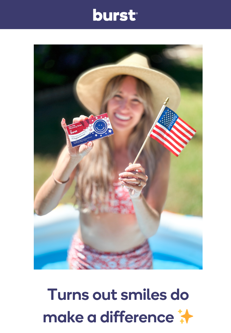 Brighten your smile and support veterans with our special Fourth of July Whitening Strips!