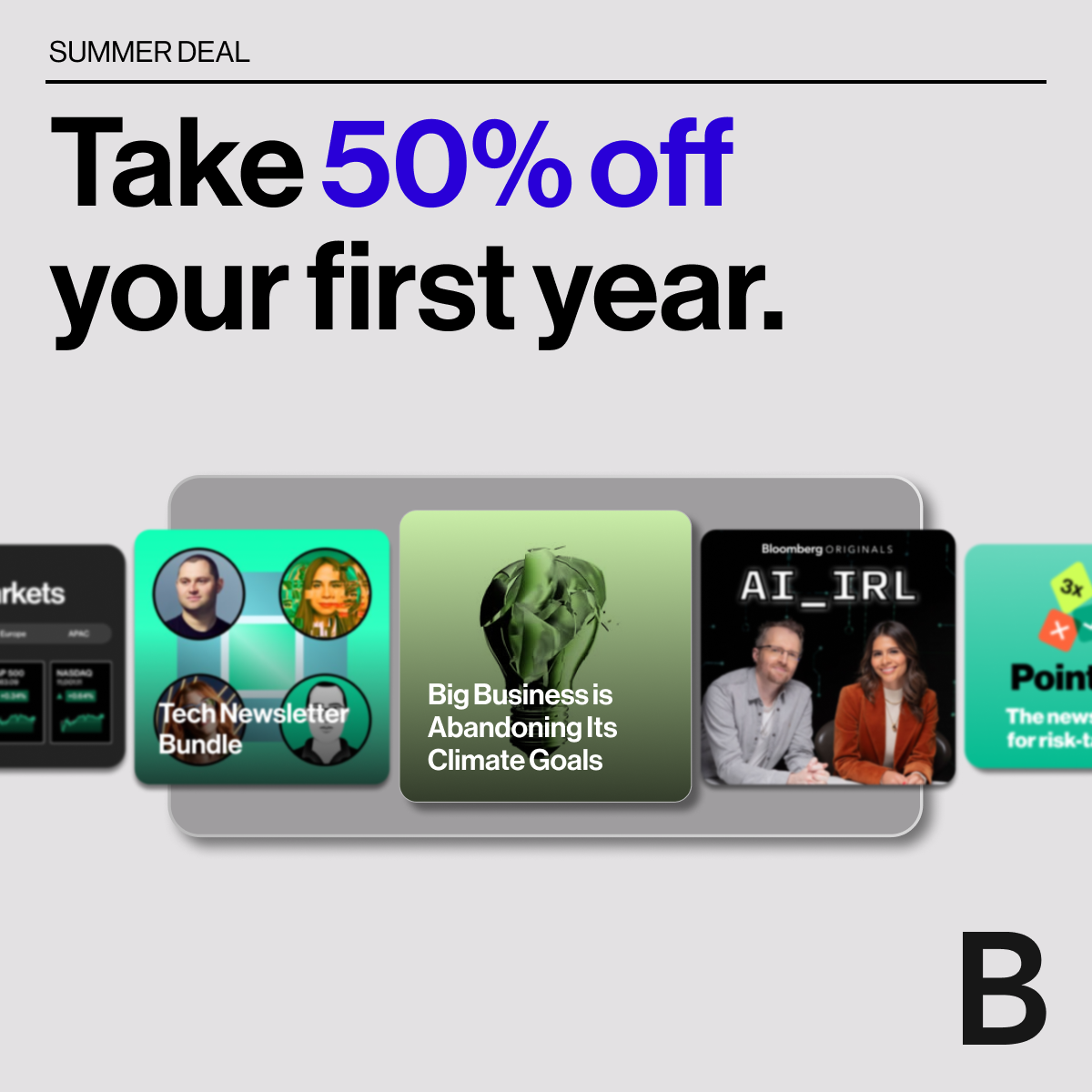 Take 50% off your first year.