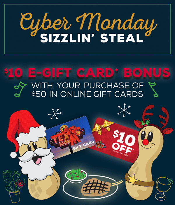 $10 Bonus on $50 Online Gift Cards