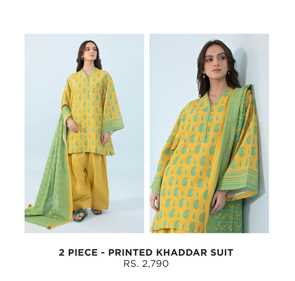 2 PIECE - PRINTED KHADDAR SUIT