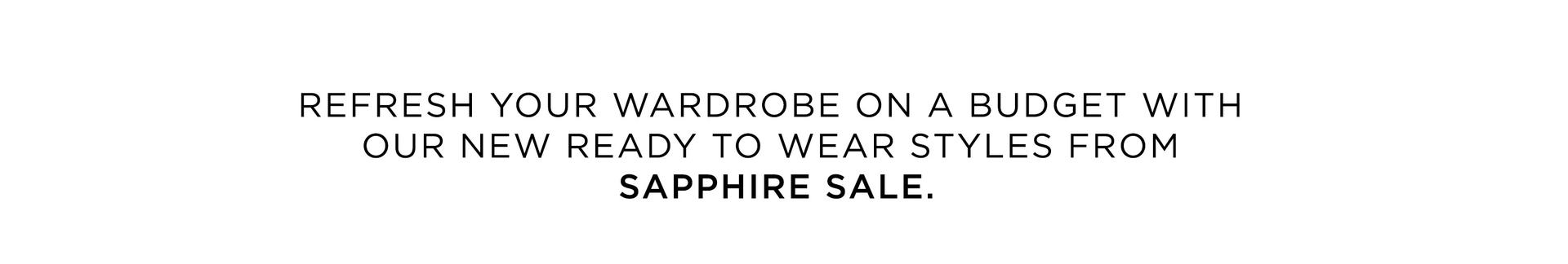 Ready to Wear SALE – up to 50% Off.