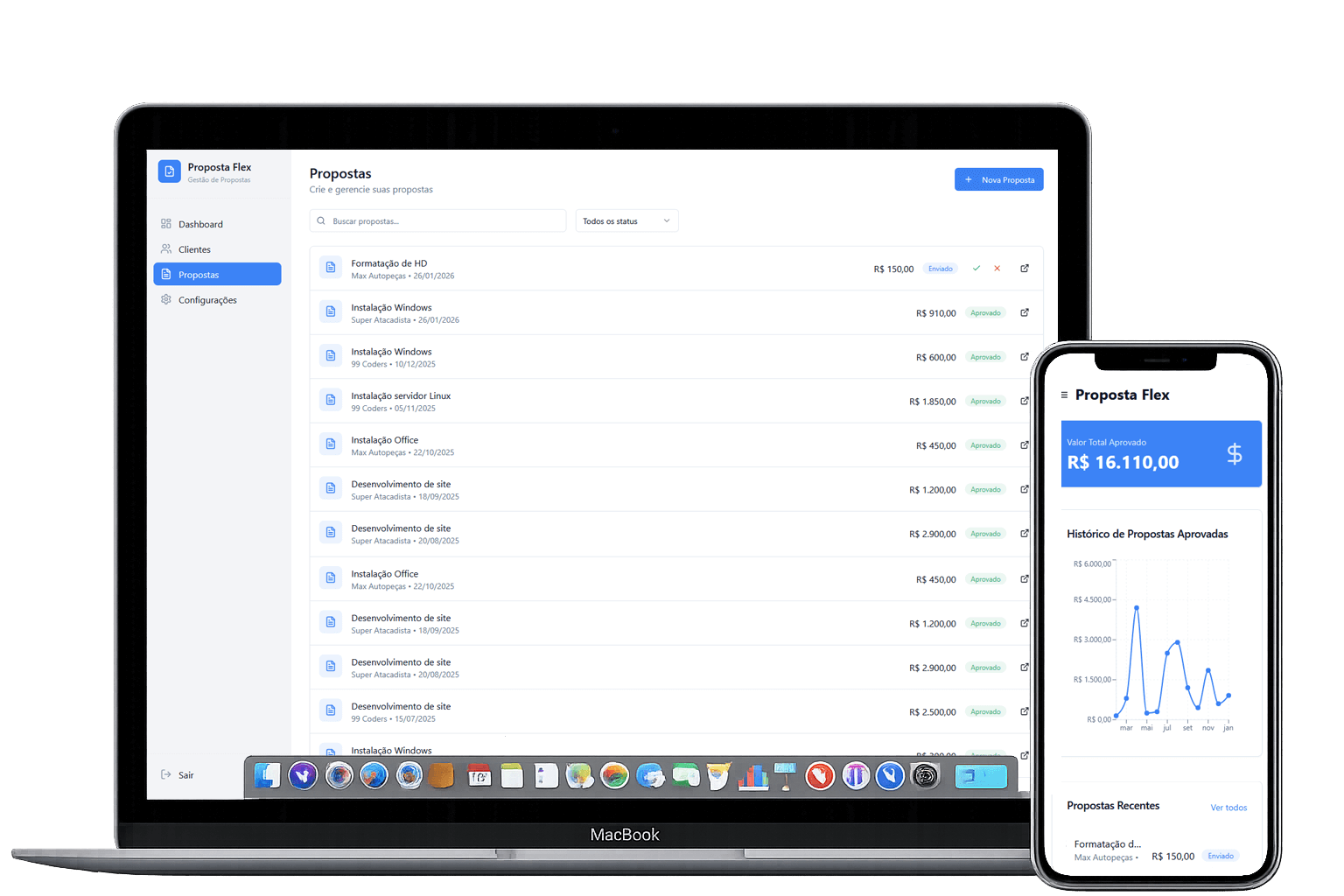 Sistema Proposta Flex - Desktop e Mobile