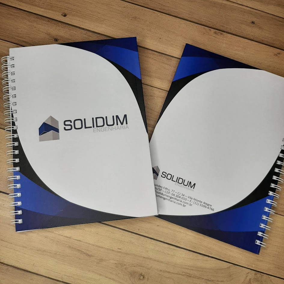 caderno para brindes institucionais