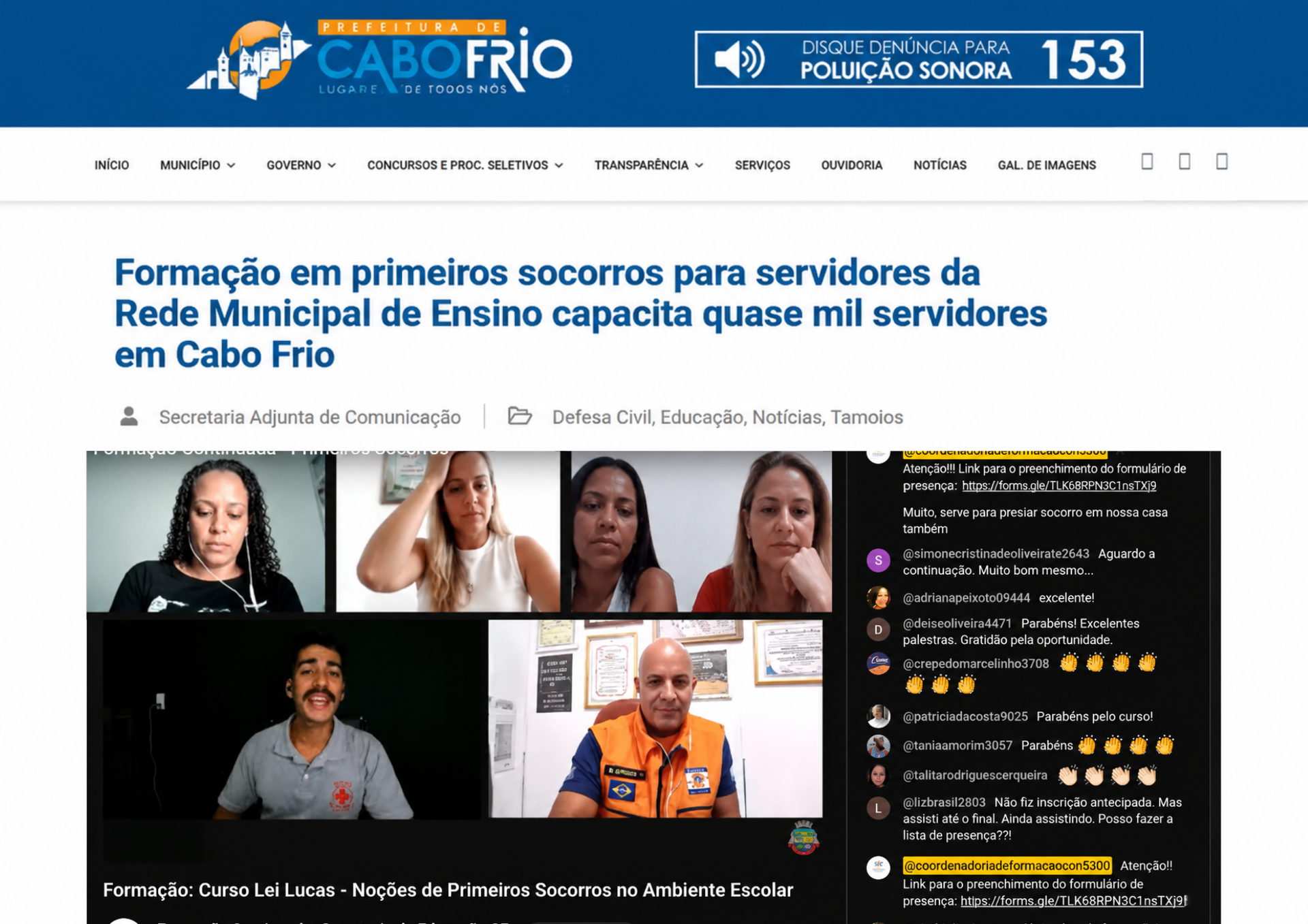 Curso Lei Lucas para quase mil servidores da Rede Municipal
