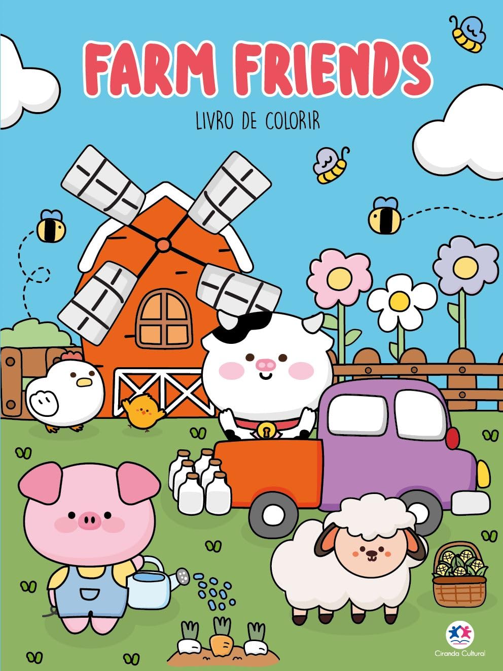 farm friends livro de colorir