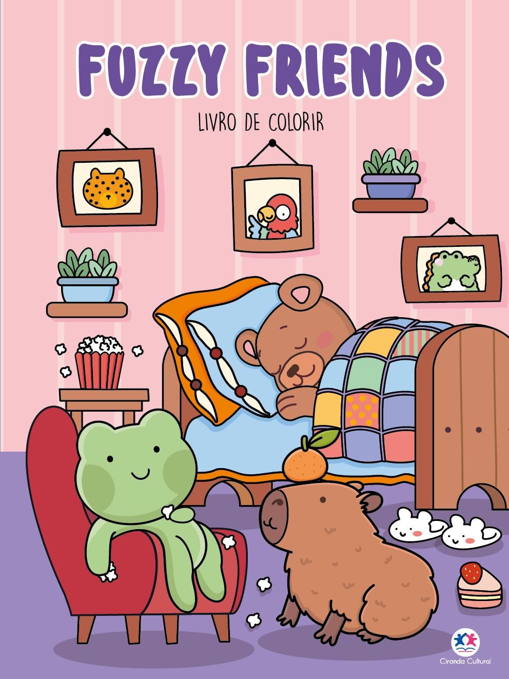 fuzzy friends livro de colorir