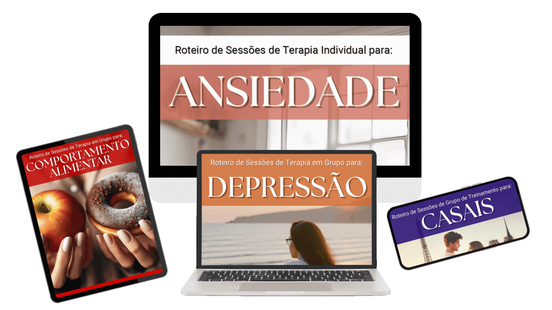 Várias opções de acesso ao Kit de Roteiros de Sessões de Terapia