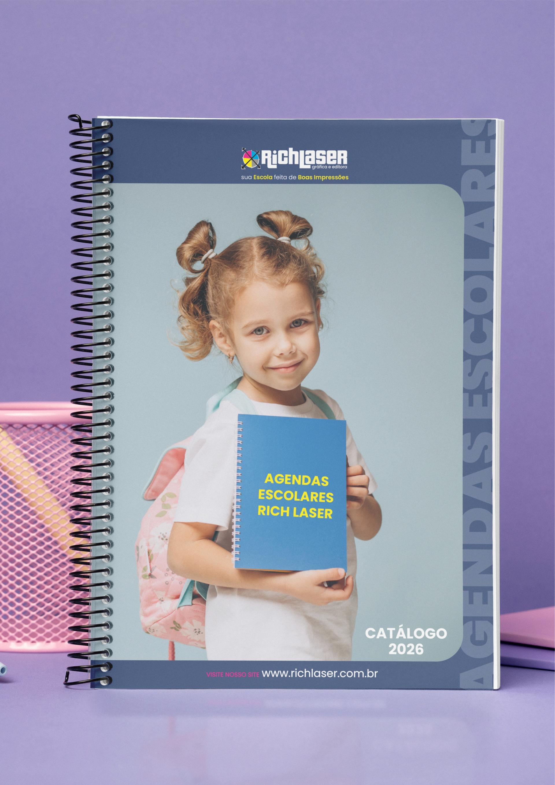 agenda escolar personalizada 2026 para escolas particulares