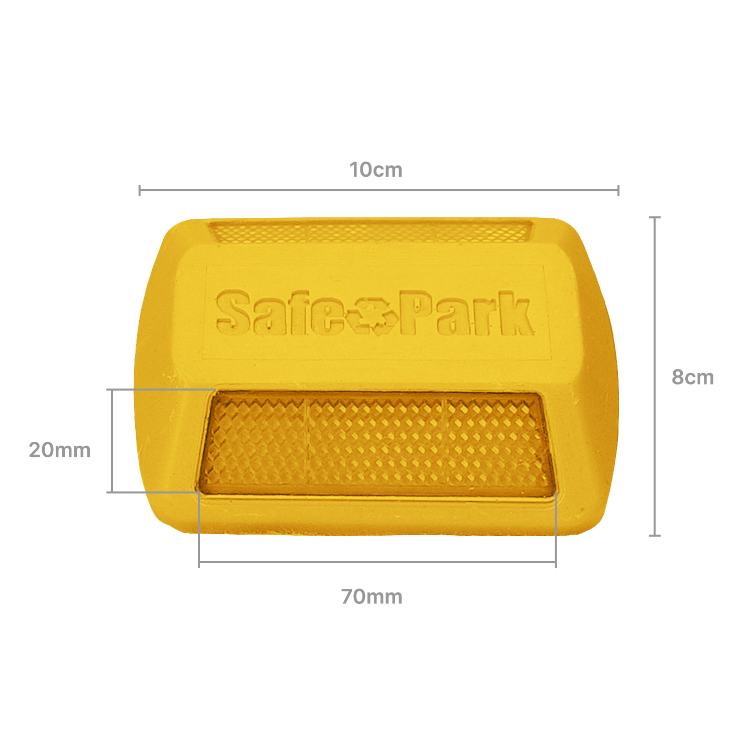 Tachinha Branca Monodirecional - 10x8x2,2cm - Safe Park Sinalização