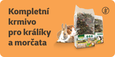 Vyvážená kompletní krmiva pro králíky, morčata a další malé savce