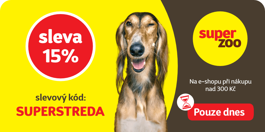 SUPERSTŘEDA - na e-shopu dnes končí SLEVA 15 % při nákupu nad 300 Kč*