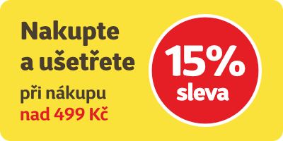 Sleva 15 % při nákupu nad 499 Kč - zjistěte více