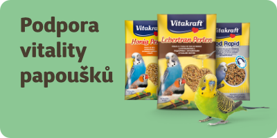 Doplňkové krmivo pro andulky, malé papoušky a okrasné ptactvo