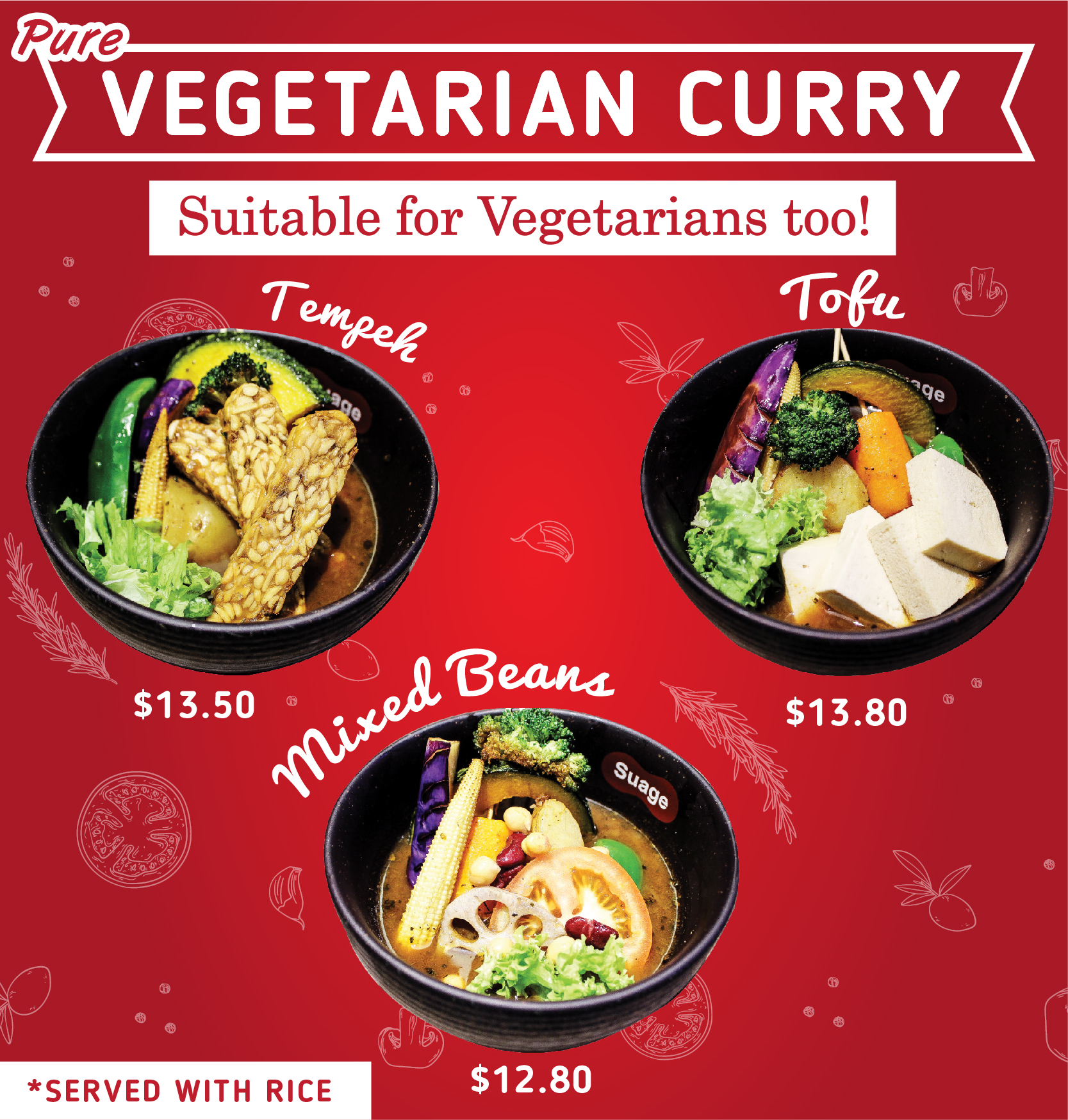 Pure Vegetarian Curry NOW in Suage! — Hokkaido Soup Curry Suage