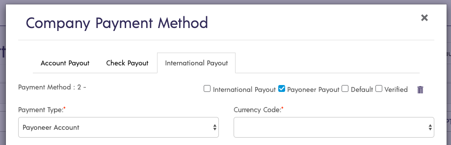 New International
Payment Integration New International Payment Integration