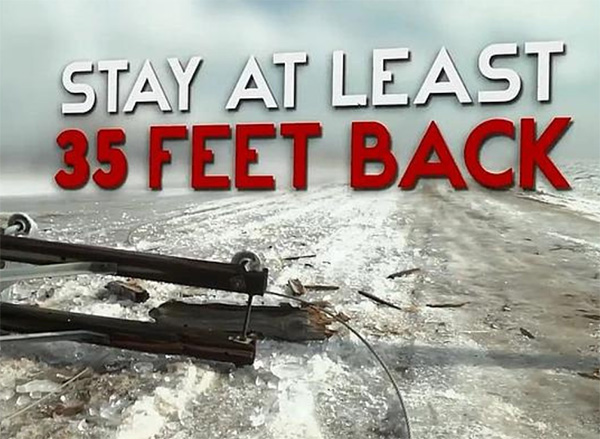 Stay at least 35 feet back.