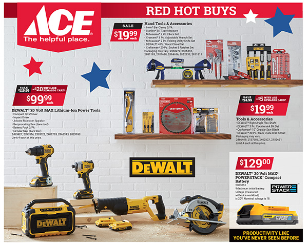 ACE Red Hot Buys - Dewalt Tools