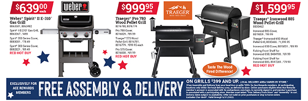 Weber and Traeger Grills - Free Assembly and Delivery