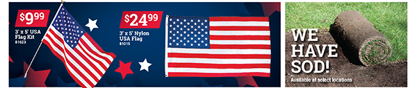 American Flags and Sod!