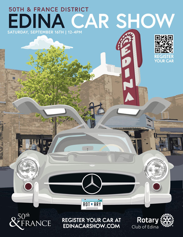 Edina Car Show Saturday Sept 16th 12-4pm, 50th and France District