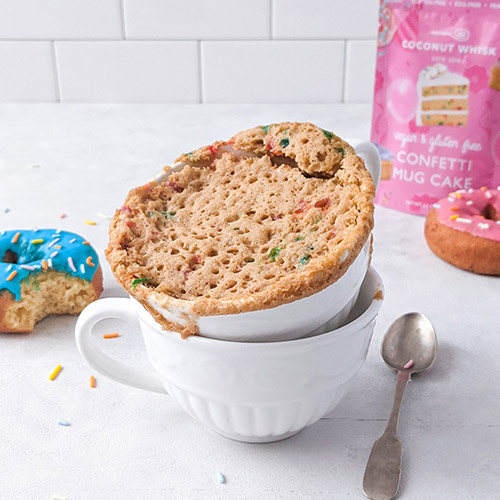 Vegan & Gluten-Free Confetti Mug Cake