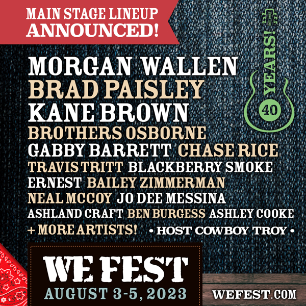 WE FEST - Main Stage Lineup Announced!