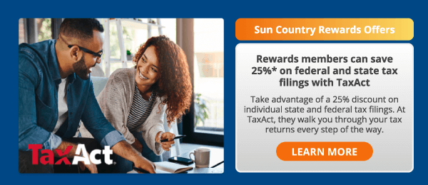 Sun Country Rewards Offers LEARN MORE