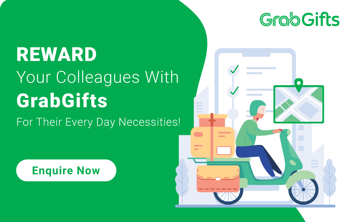 Reward your colleagues with Grab vouchers for their every day necessities!