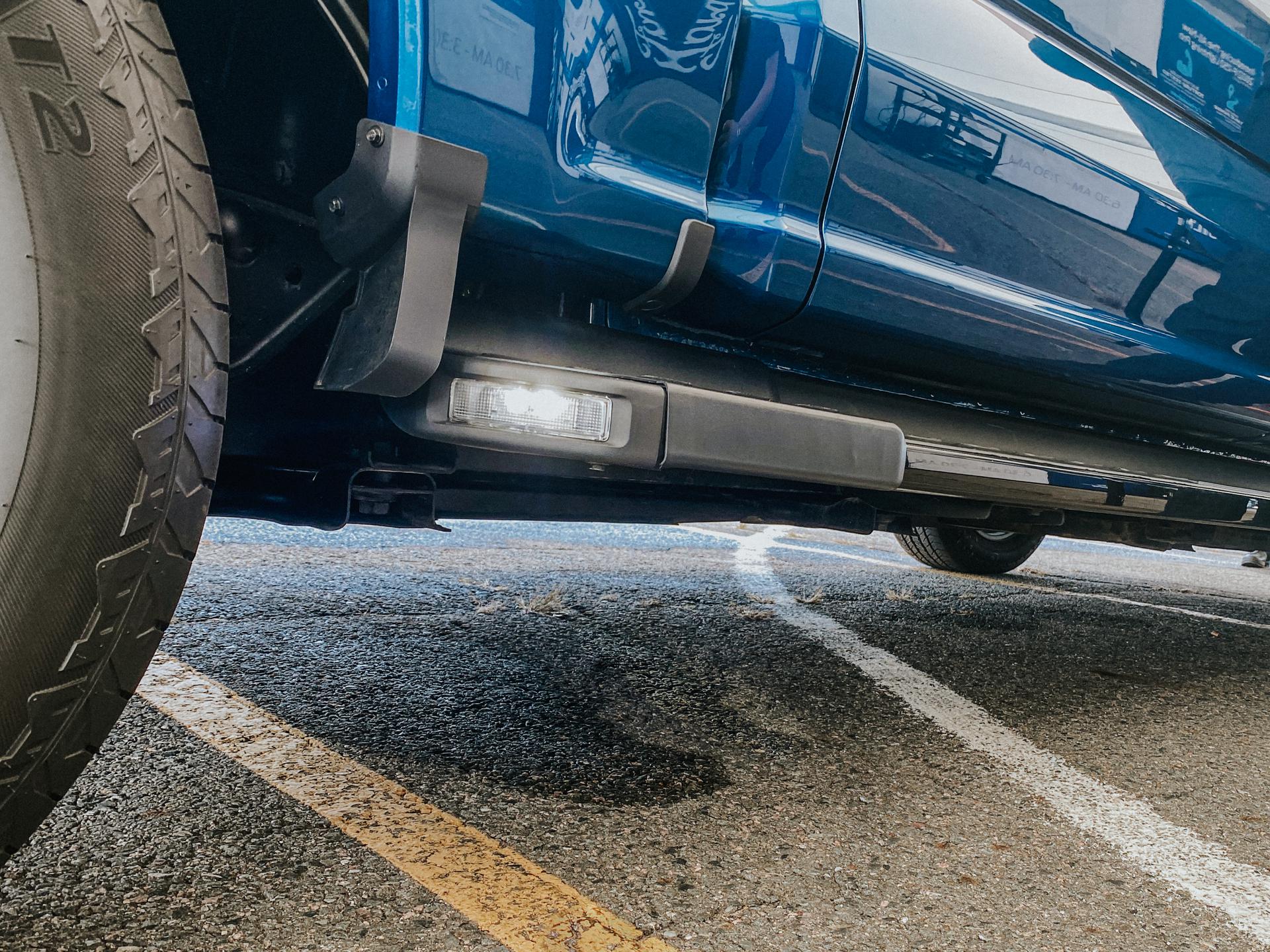 A view of the 2022 Ford F-150 Lightning's running lights.