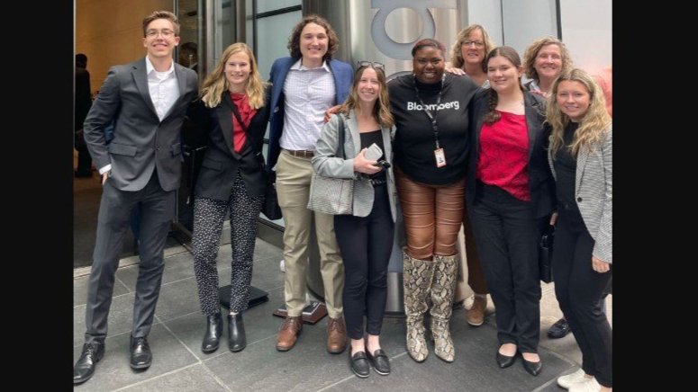 Patrice Barnes and Lindner College of Business Honor Students at Bloomberg