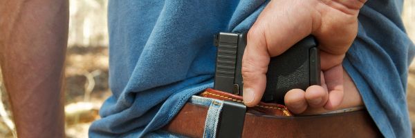 Gun in holster