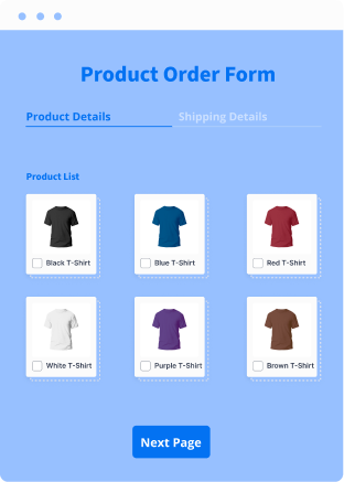 Product Order Form