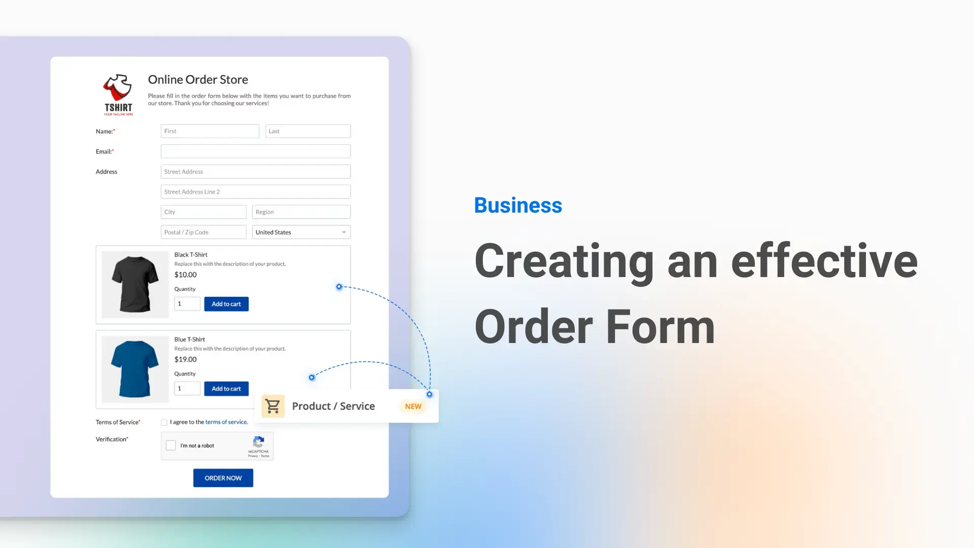 Creating an effective Order Form