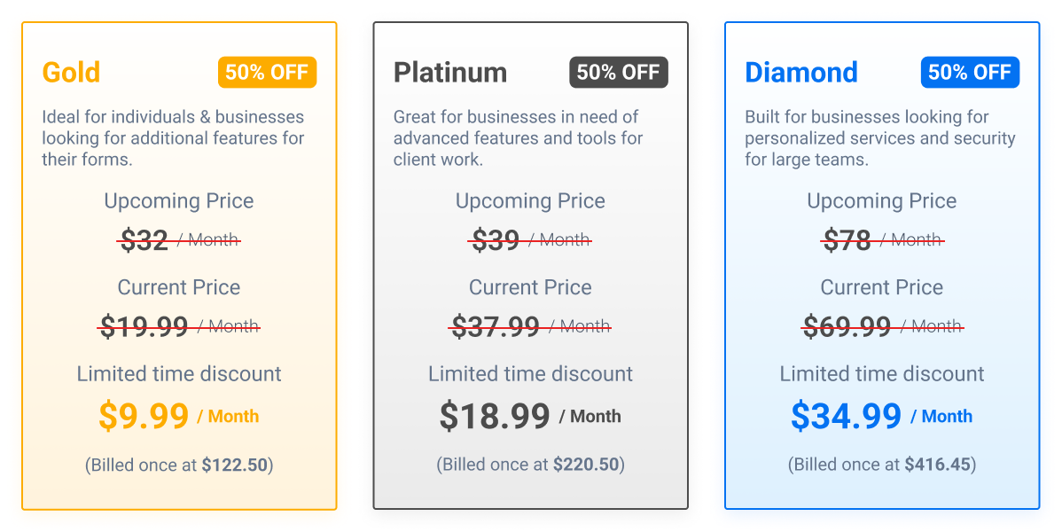  50% OFF on selected plans