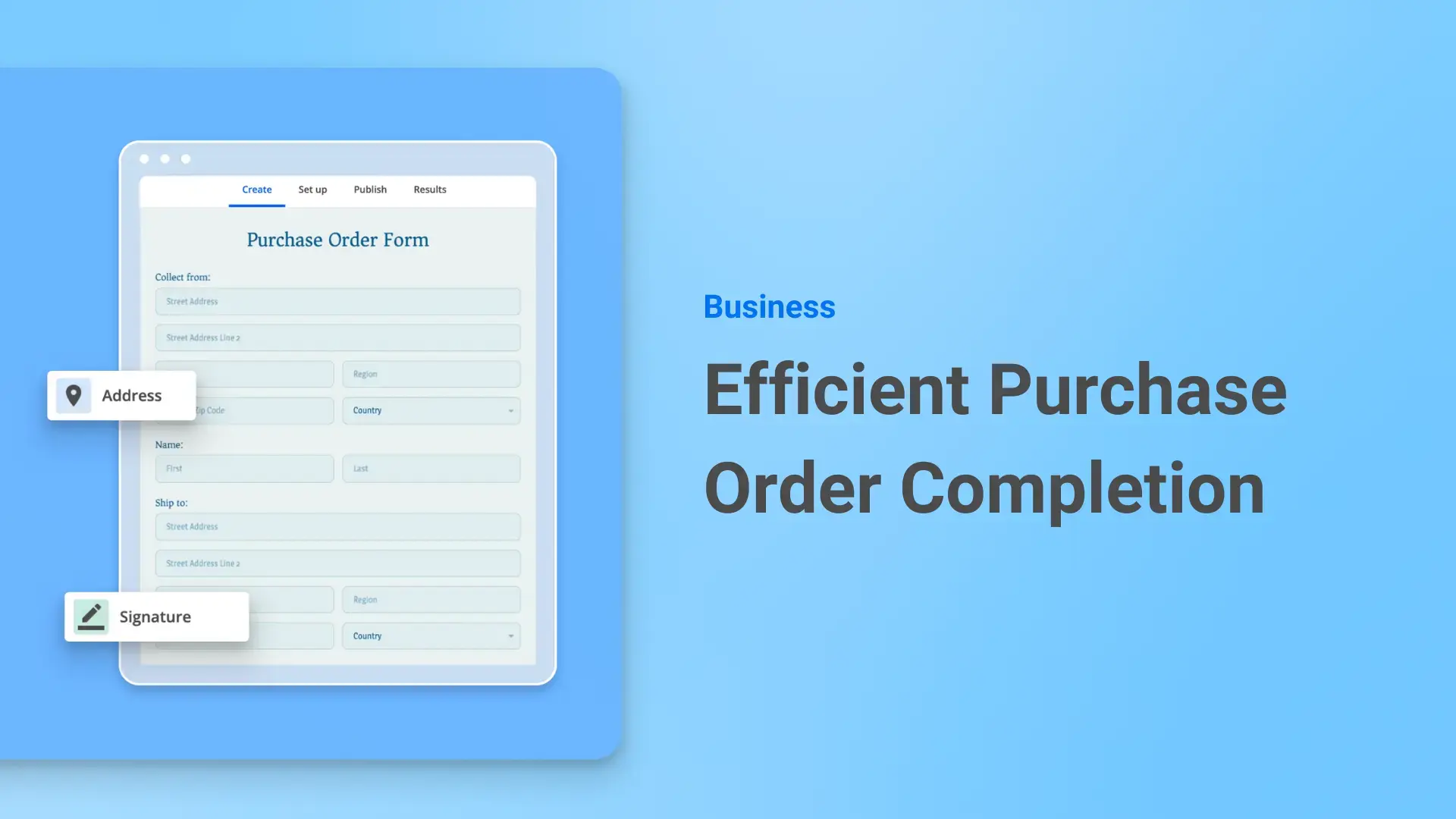 Purchase Order Completion with 123FormBuilder